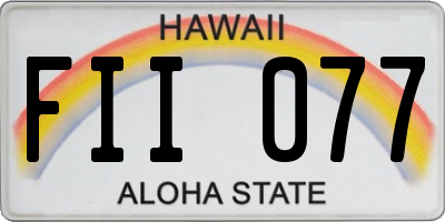 HI license plate FII077