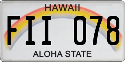 HI license plate FII078