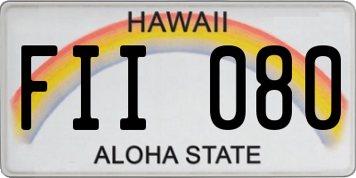 HI license plate FII080
