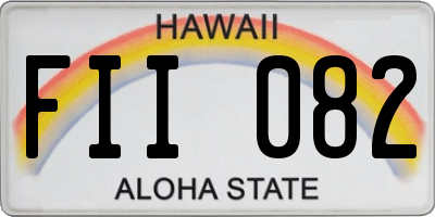 HI license plate FII082