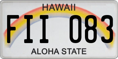 HI license plate FII083