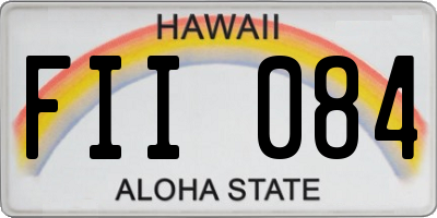 HI license plate FII084