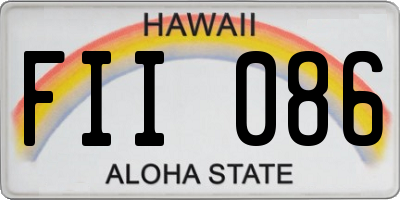 HI license plate FII086