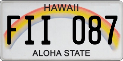 HI license plate FII087