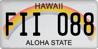 HI license plate FII088