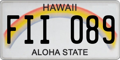 HI license plate FII089