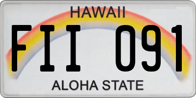 HI license plate FII091
