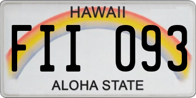 HI license plate FII093
