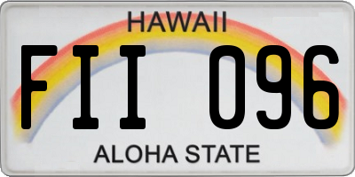 HI license plate FII096