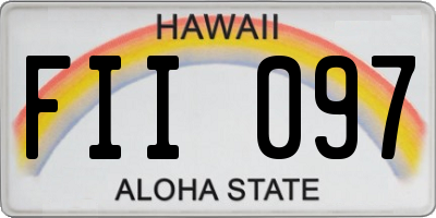 HI license plate FII097