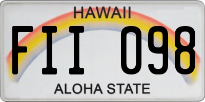 HI license plate FII098