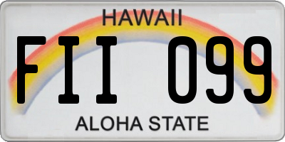 HI license plate FII099