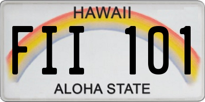 HI license plate FII101