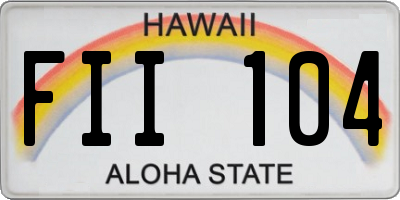 HI license plate FII104