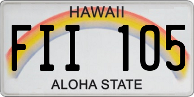 HI license plate FII105