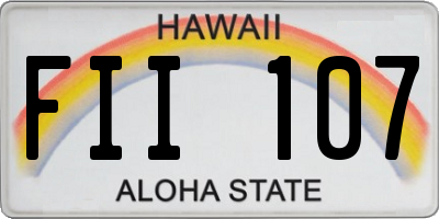 HI license plate FII107