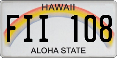 HI license plate FII108