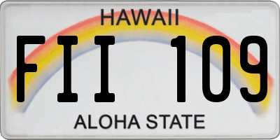 HI license plate FII109