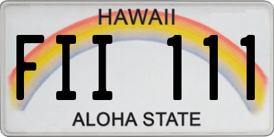 HI license plate FII111