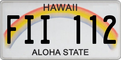 HI license plate FII112