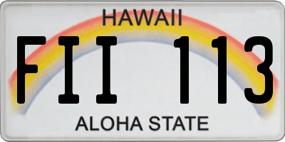 HI license plate FII113