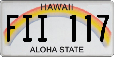 HI license plate FII117