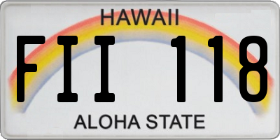 HI license plate FII118
