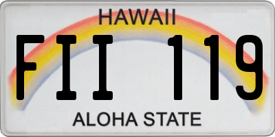 HI license plate FII119