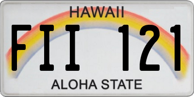 HI license plate FII121