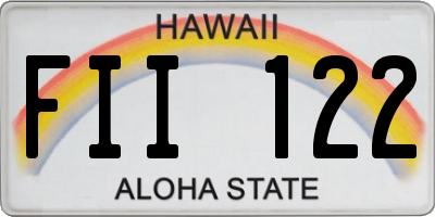 HI license plate FII122