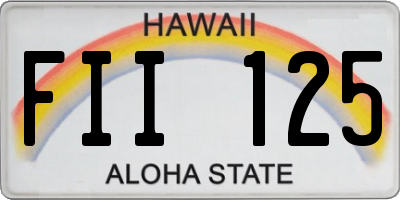 HI license plate FII125