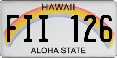 HI license plate FII126