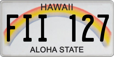 HI license plate FII127