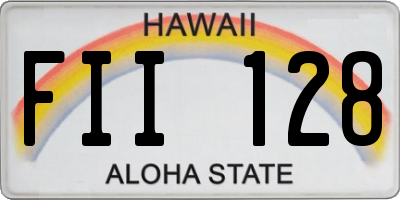 HI license plate FII128