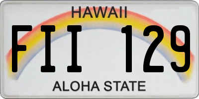 HI license plate FII129