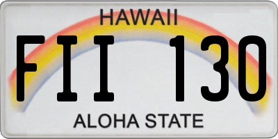 HI license plate FII130