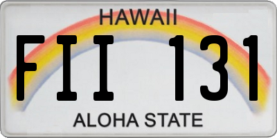 HI license plate FII131