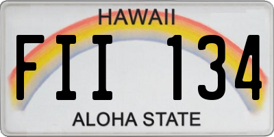 HI license plate FII134