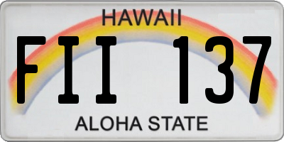 HI license plate FII137