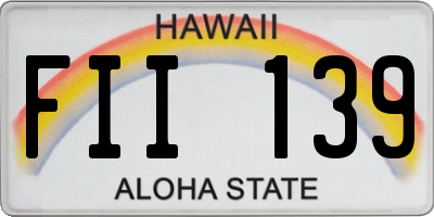 HI license plate FII139
