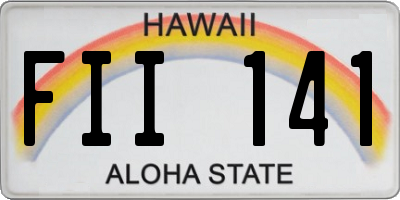 HI license plate FII141