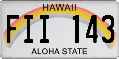 HI license plate FII143