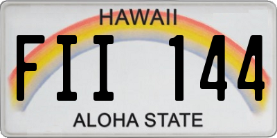 HI license plate FII144