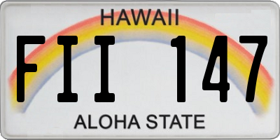 HI license plate FII147