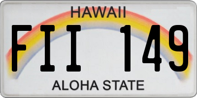 HI license plate FII149