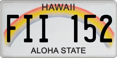 HI license plate FII152
