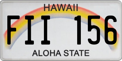 HI license plate FII156