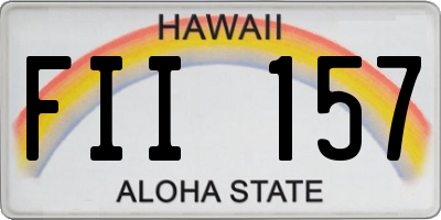 HI license plate FII157