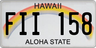 HI license plate FII158