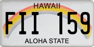 HI license plate FII159